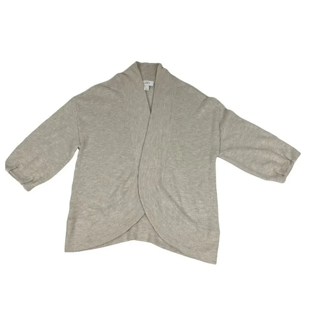 LOFT Short Sleeve Open Front cardigan size Small
